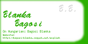 blanka bagosi business card